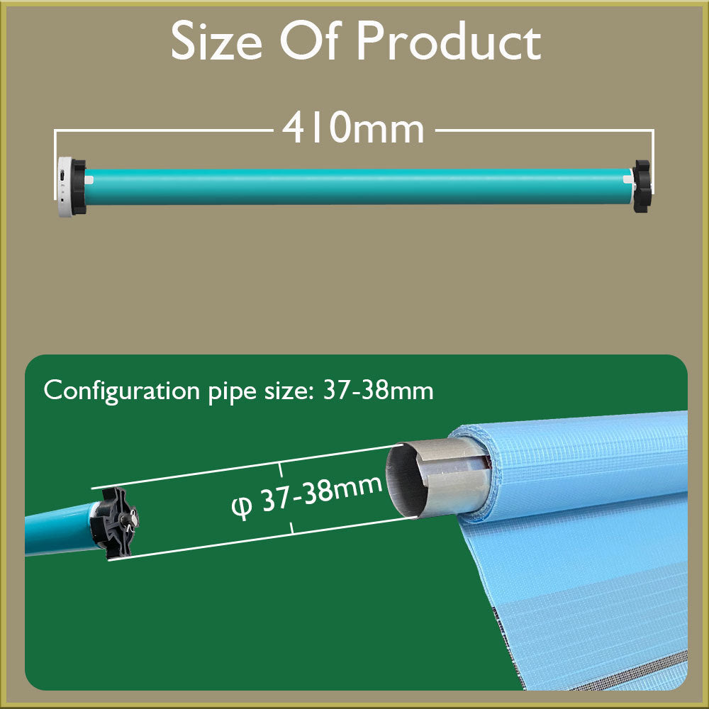 Blue zigbee electric curtain motor with bracket and control wires