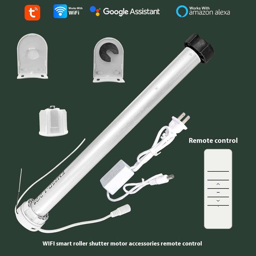 WIFI smart roller shutter motor with remote control and accessories