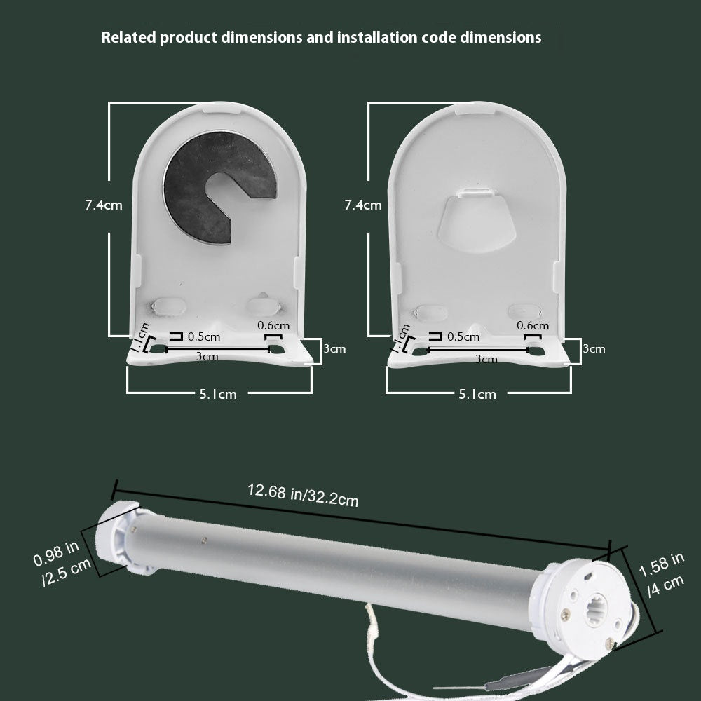 WIFI smart roller shutter motor with remote control and accessories